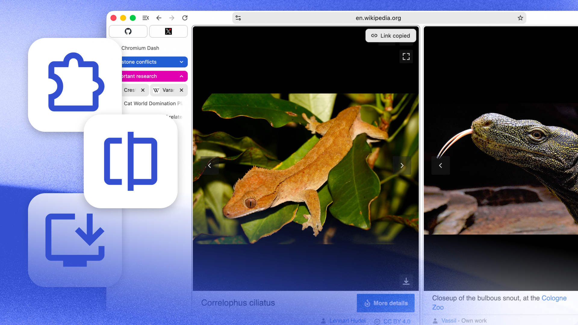 Split view, extensions, and content download.